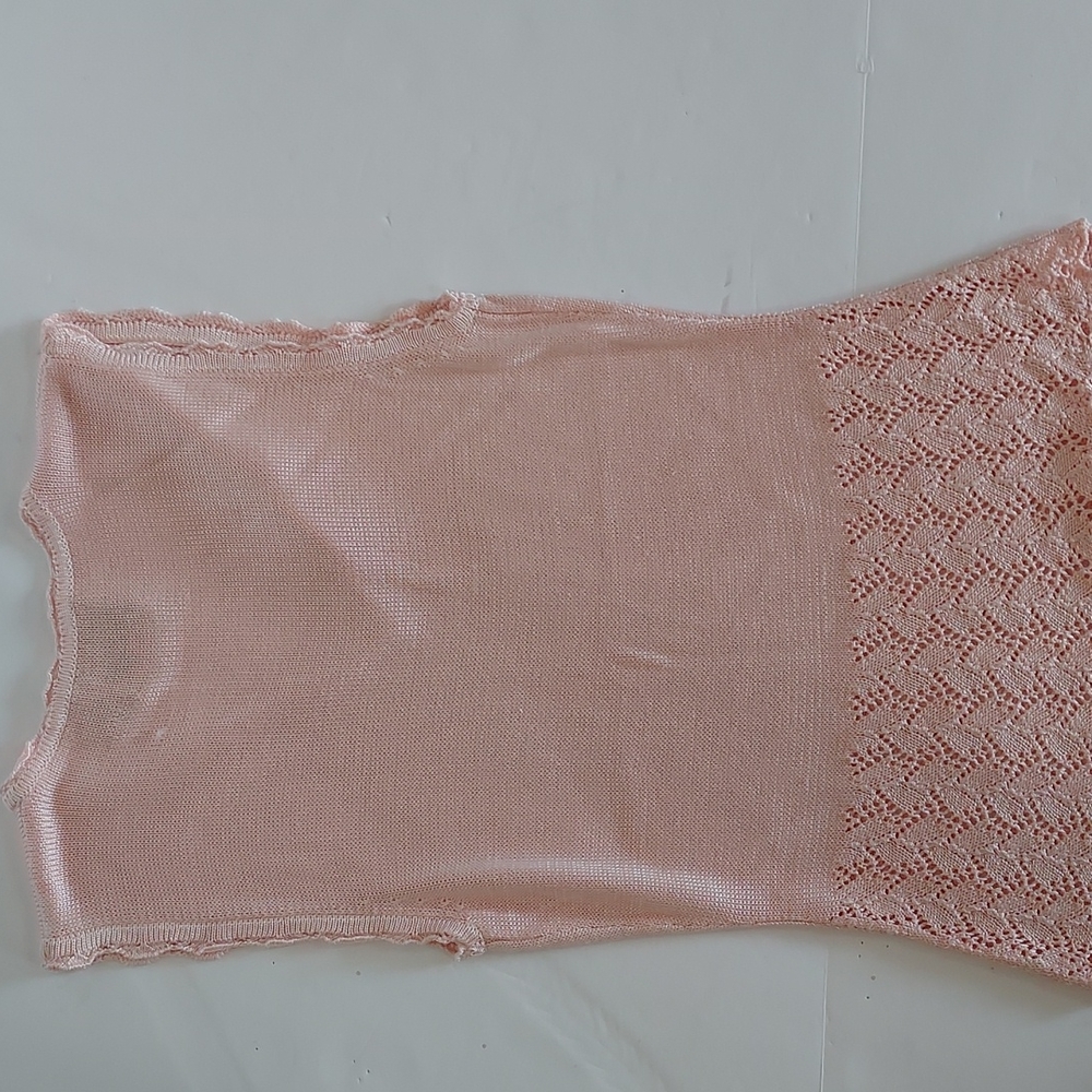 Vintage Peach Cache Shell Vest Top Size Large - image 4